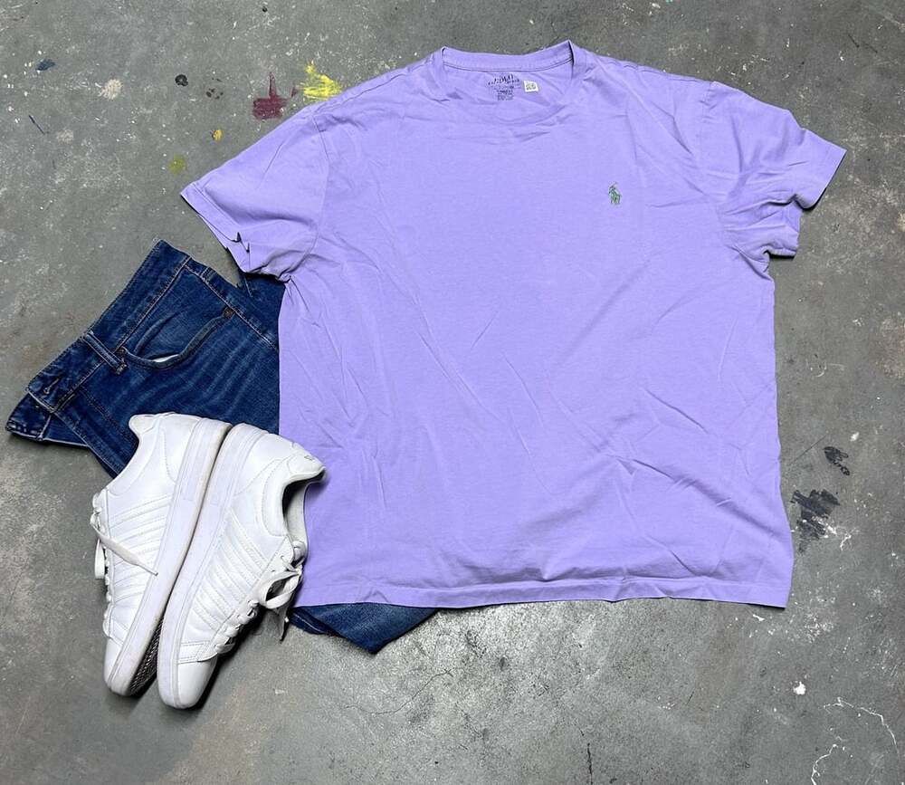 Polo Ralph Lauren Classic Fit T-Shirt Size L Purple Cotton Crewneck